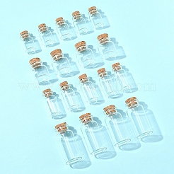 24Pcs 4 Styles Glass Bottle&nbsp;CON-FS0001-17