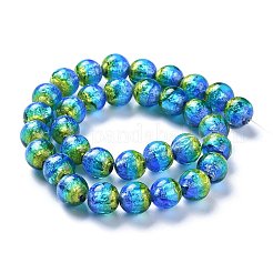 Handmade Silver Foil Lampwork Beads&nbsp;X-FOIL-K001-02A-12mm