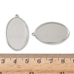 304 Stainless Steel Pendant Cabochon Settings&nbsp;STAS-D127-11P