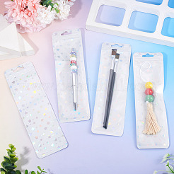 50Pcs Rectangle Glitter Holographic Plastic Yin-yang Zip Top Gift Bags&nbsp;OPP-TADJ0001-07C