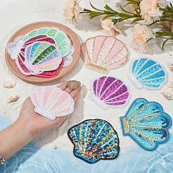13Pcs Polyester Sew on Patches&nbsp;PATC-WH0014-124