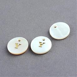 Freshwater Shell Pendants&nbsp;SSHEL-S249-Y