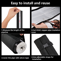 Cloth Outdoor Air Conditioning Pipe Insulation Protective Cover&nbsp;AJEW-WH0752-351A