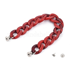 Acrylic Curb Chain for DIY Keychains&nbsp;HJEW-JM00399-M