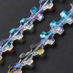 Faceted Glass Beads Strands&nbsp;EGLA-E030-01B