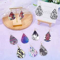 DIY Wooden Printing Dangle Earring Making Kits&nbsp;DIY-NB0005-67