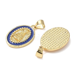 Brass Enamel Pendants&nbsp;KK-Q068-37G