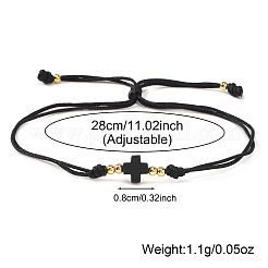 Adjustable Brass & Acrylic Beads Slider Bracelets&nbsp;NV0249-4