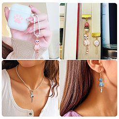 24Pcs 6 Styles Rack Plating Alloy Enamel Pendants&nbsp;ENAM-TA0002-46
