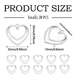 20Pcs Heart Iron Connector Charms&nbsp;FIND-TA0010-01