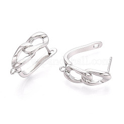 Brass Hoop Earring Findings&nbsp;KK-N267-25P