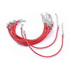 Trendy Braided Imitation Leather Bracelet Making&nbsp;BJEW-S076-001