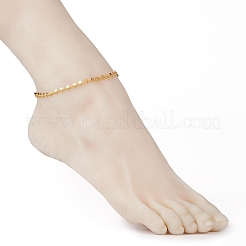 Brass Heart Charm Anklets for Women Girls&nbsp;AJEW-AN00381