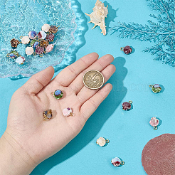 24Pcs 6 Style Handmade Bright Glazed Porcelain Pendants&nbsp;PALLOY-PH01942