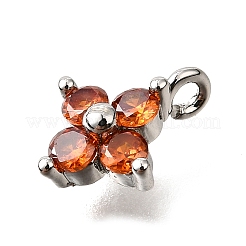 Brass Micro Pave Cubic Zirconia Pendants&nbsp;KK-D356-07C-P