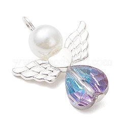 Glass & Plastic Imitation Pearl Beads Pendants&nbsp;PALLOY-JF04091