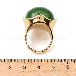 304 Stainless Steel Cat Eyes Finger Rings for Women&nbsp;RJEW-Z143-02G-02