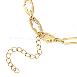 304 Stainless Steel Hollow Cross Link Chain Paperclip Chain Bracelet Making&nbsp;AJEW-JB01422