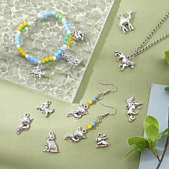 72Pcs 6 Style Tibetan Style Alloy Pendants&nbsp;TIBEP-GA0001-003