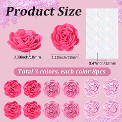 1Set Self-adhesive Non Woven Roses Fabric&nbsp;DIY-SC0032-32B