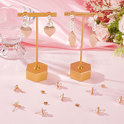 16Pcs Brass Flower Stud Earring Findings&nbsp;KK-BBC0007-07