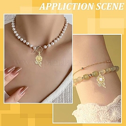 2Pcs 2 Colors Brass Micro Pave Cubic Zirconia with Resin Pendants&nbsp;KK-YW0004-47