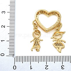 Brass Micro Pave Cubic Zirconia Pendants&nbsp;KK-M319-08G