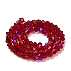 Transparent Electroplate Glass Beads Strands&nbsp;GLAA-F029-3mm-D27