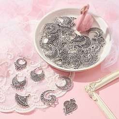 40Pcs 10 Styles Tibetan Style Alloy Chandelier Component Links&nbsp;TIBEP-CJ0003-21