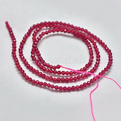 Glass Imitation Red Corundum Beads Strands&nbsp;X-G-K207-01B-01