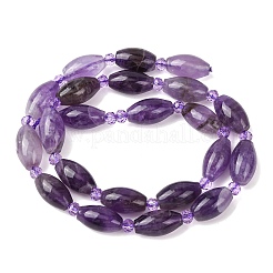 Natural Amethyst Beads Strands&nbsp;G-G453-C02-8x13mm