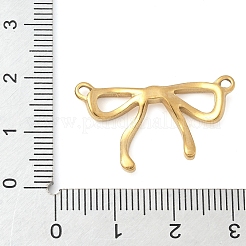304 Stainless Steel Bowknot Connector Charms&nbsp;LS-STAS-R162-04G