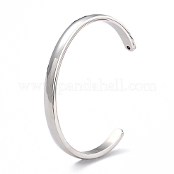 Non-Tarnish 304 Stainless Steel Cuff Bangles&nbsp;STAS-C023-03P