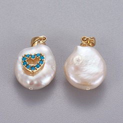 Natural Cultured Freshwater Pearl Pendants&nbsp;KK-L187-03B