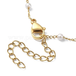 Glass Pearl Beaded Chain Bracelet&nbsp;BJEW-JB09432