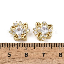 Brass Pave Cubic Zirconia Multi-strand Links&nbsp;ZIRC-F145-02G-02