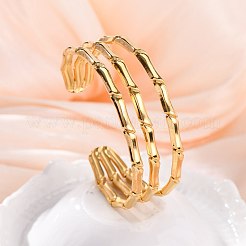 304 Stainless Steel Cuff Bangles for Women&nbsp;BJEW-P347-02A