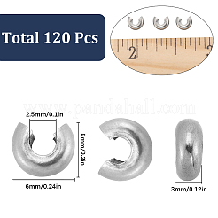 304 Stainless Steel Crimp Beads Covers&nbsp;STAS-SC0007-02A