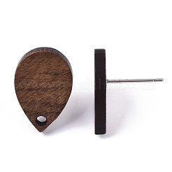 Walnut Wood Stud Earring Findings&nbsp;MAK-N033-007