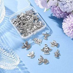 48Pcs 8 Styles Tibetan Style Alloy Pendants&nbsp;TIBE-FP0001-11