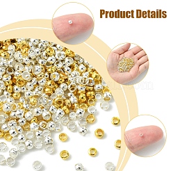 1200Pcs 2 Colors Brass Crimp Beads&nbsp;KK-FS0001-38