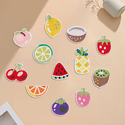 84Pcs 12 Styles Fruit Theme Polyester Appliques&nbsp;PATC-CY0001-78