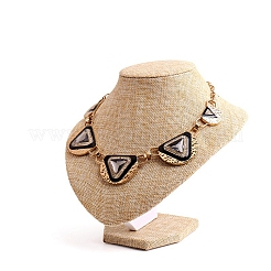 Bust Plastic Covered with Cloth Necklace Display Stands&nbsp;NDIS-L006-02