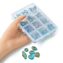 12 Styles Plating Acrylic Beads&nbsp;FIND-YW0003-05