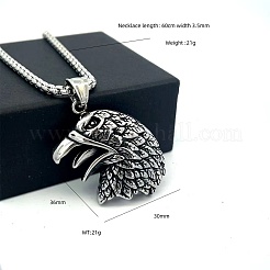 Men's Hip-Hop Eagle Pendant 304 Stainless Steel Vintage Punk Necklaces&nbsp;IJ6091