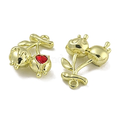 Rack Plating Alloy Rhinestone Pendants&nbsp;PALLOY-F312-19G