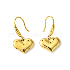 304 Stainless Steel Heart Dangle Earrings for Women&nbsp;EJEW-G417-02G
