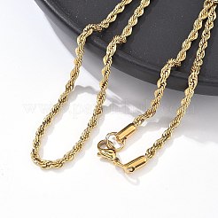 304 Stainless Steel Rope Chain Necklaces&nbsp;NJEW-F226-03G-05