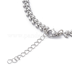 Non-Tarnish 304 Stainless Steel Cobs Chain Bracelets for Men Women&nbsp;STAS-B039-08P
