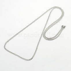 Non-Tarnish 304 Stainless Steel Curb Chain Necklaces&nbsp;STAS-O037-95P